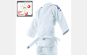 Adidas Evolution II - Judogi Débutant Evolutif Toile - 90 cm à 160 cm
